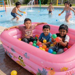 Kid's Pool 150cm (ইলেকট্রিক পাম্প মেশিন সহ) (pink)
