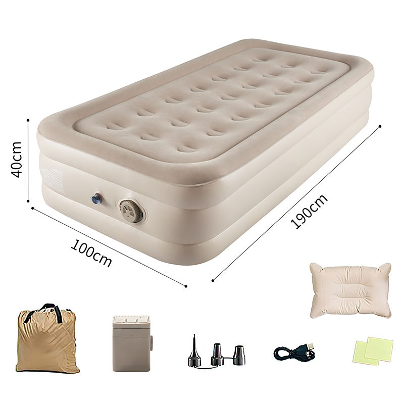 Air Mattress #Single :size ( রিচার্জেবল ব্যাটারী ইনবিল্ড পাম্পার)