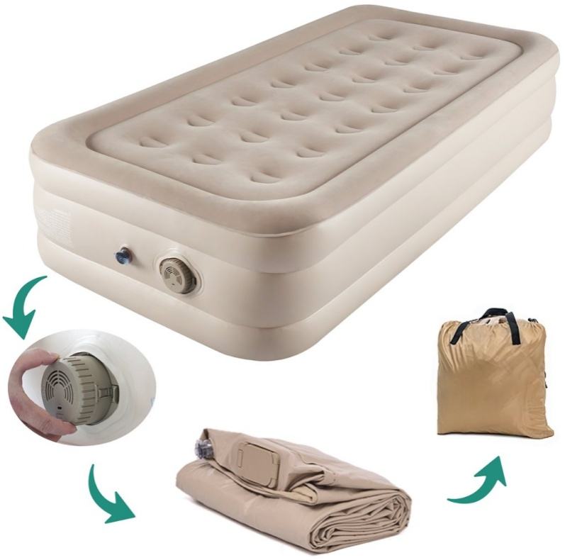 Air Mattress #Single :size ( রিচার্জেবল ব্যাটারী ইনবিল্ড পাম্পার) - Image 5